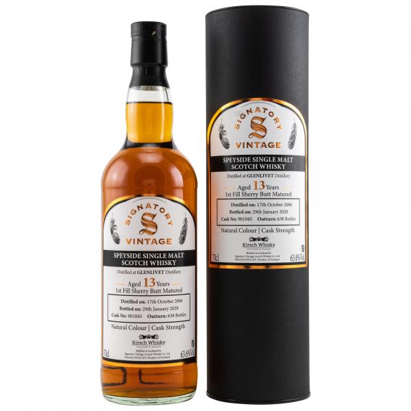 Glenlivet 13 Jahre 2006-2020 Sherry Butt Signatory Vintage 63,6% vol. 0,7l Glenlivet 13 Jahre 2006-2020 Sherry Butt Signatory Vintage 63,6% vol. 0,7l